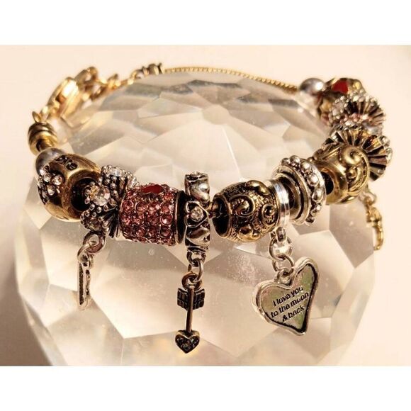 Landau, I Love You to the Moon and Back Charm Bracelet, NWT - Picture 5 of 6